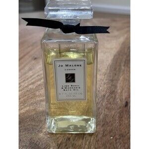 Jo Malone Lime Basil & Mandarin  Bath Oil 6.7 Oz/200 ML Glass Bottle 3/4 Full